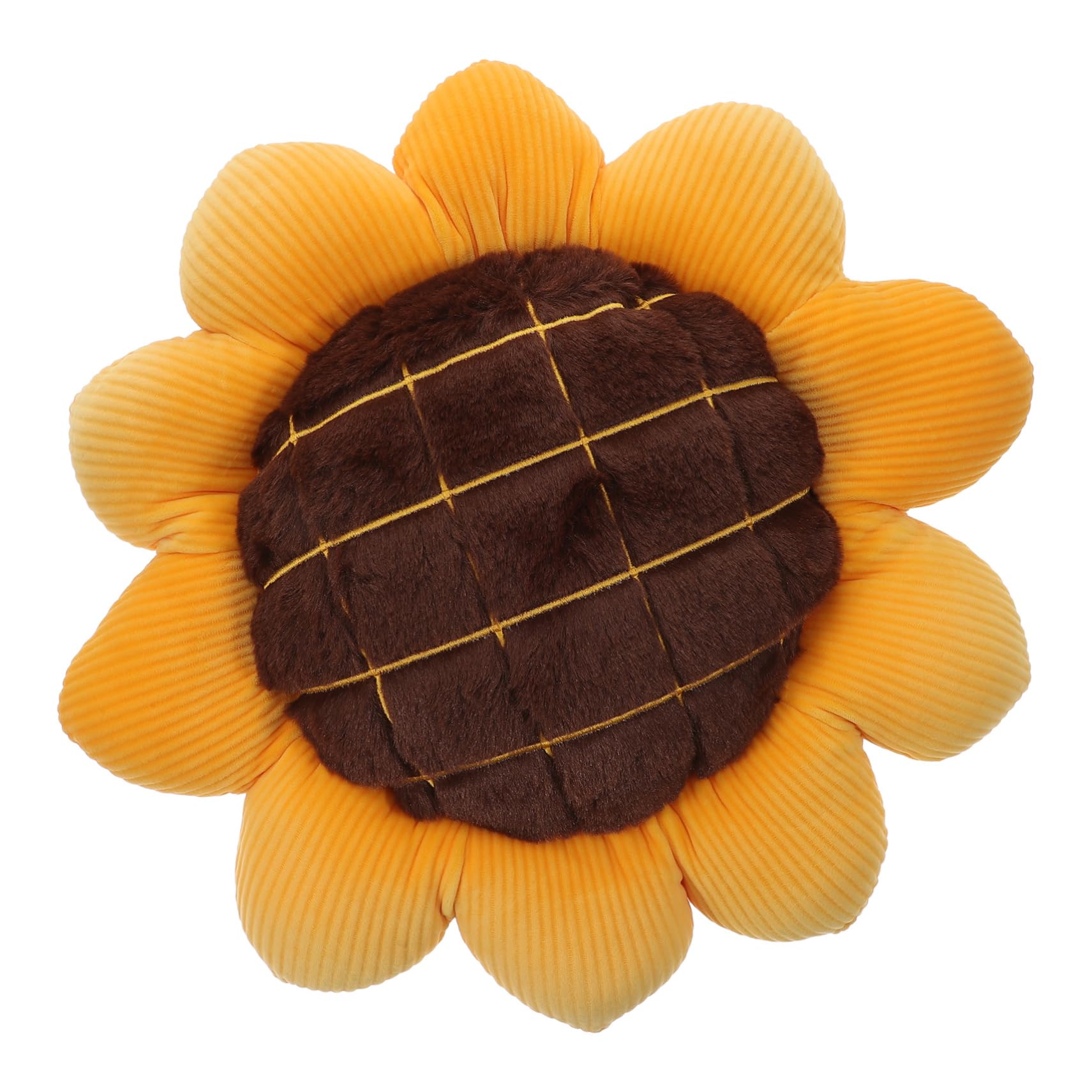 RVA 3D Sunflower Flower Floor Pillow Seating Cushion Mat Yellow Color 45cm | Head Rest Use in Car, Kids & Girls Room Decoration | Floor Cushion for Bedroom Living Room-image-6