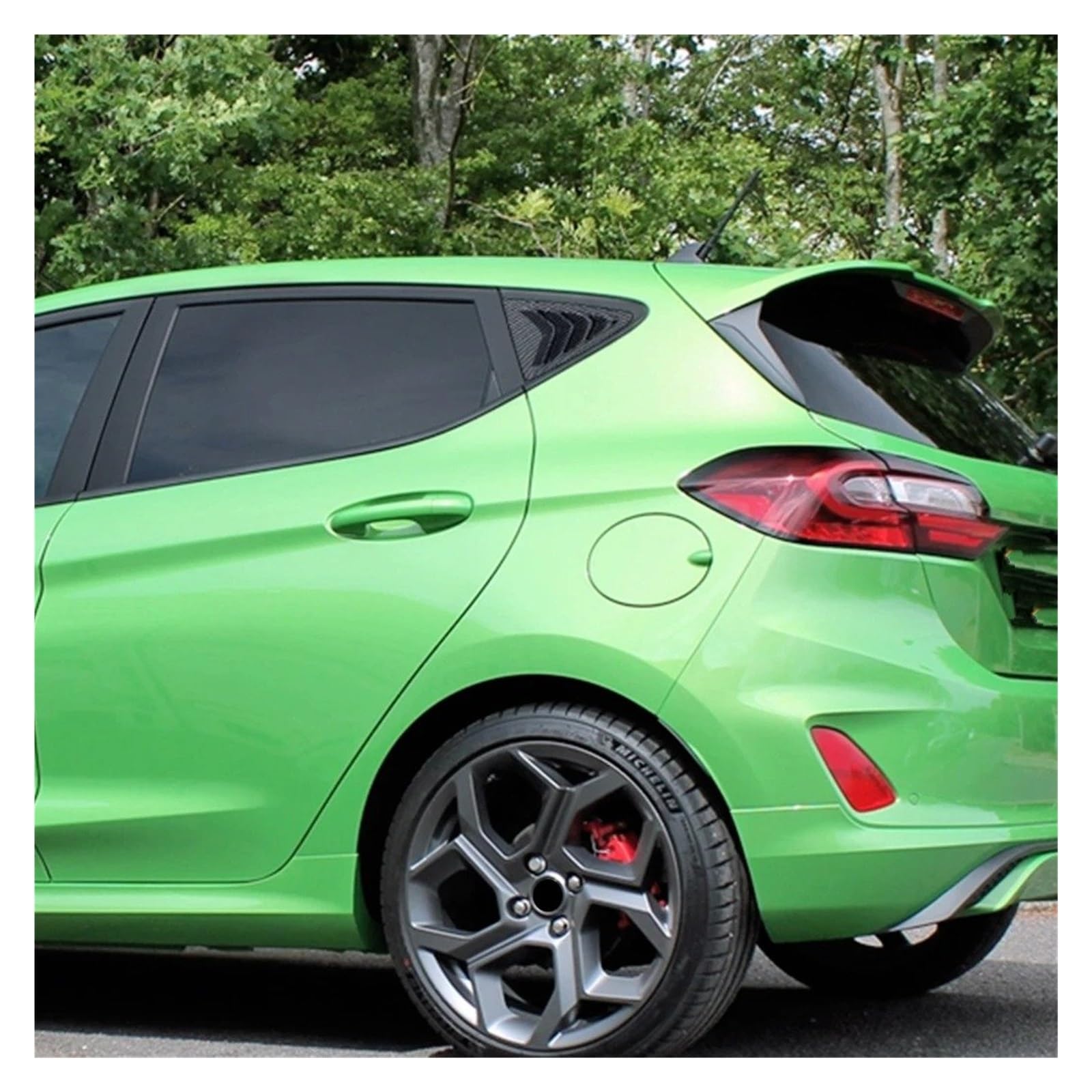 Spoiler Auto Per Ford Per Fiesta MK8 2018 2019 2020 2021+ Copertura Per Persiana Per Finestrino Posteriore, Bocchetta Laterale, Accessori Per Auto Spoiler Posteriore(Gloss Black)
