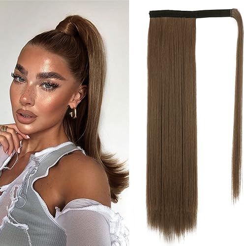 Miniatura 87 de BARSDAR Short Straight Ponytail Extension - 14 Inch Drawstring Black Ponytail Hair Extensions for Women - Synthetic Fake Pony Tails Hairpieces Clip