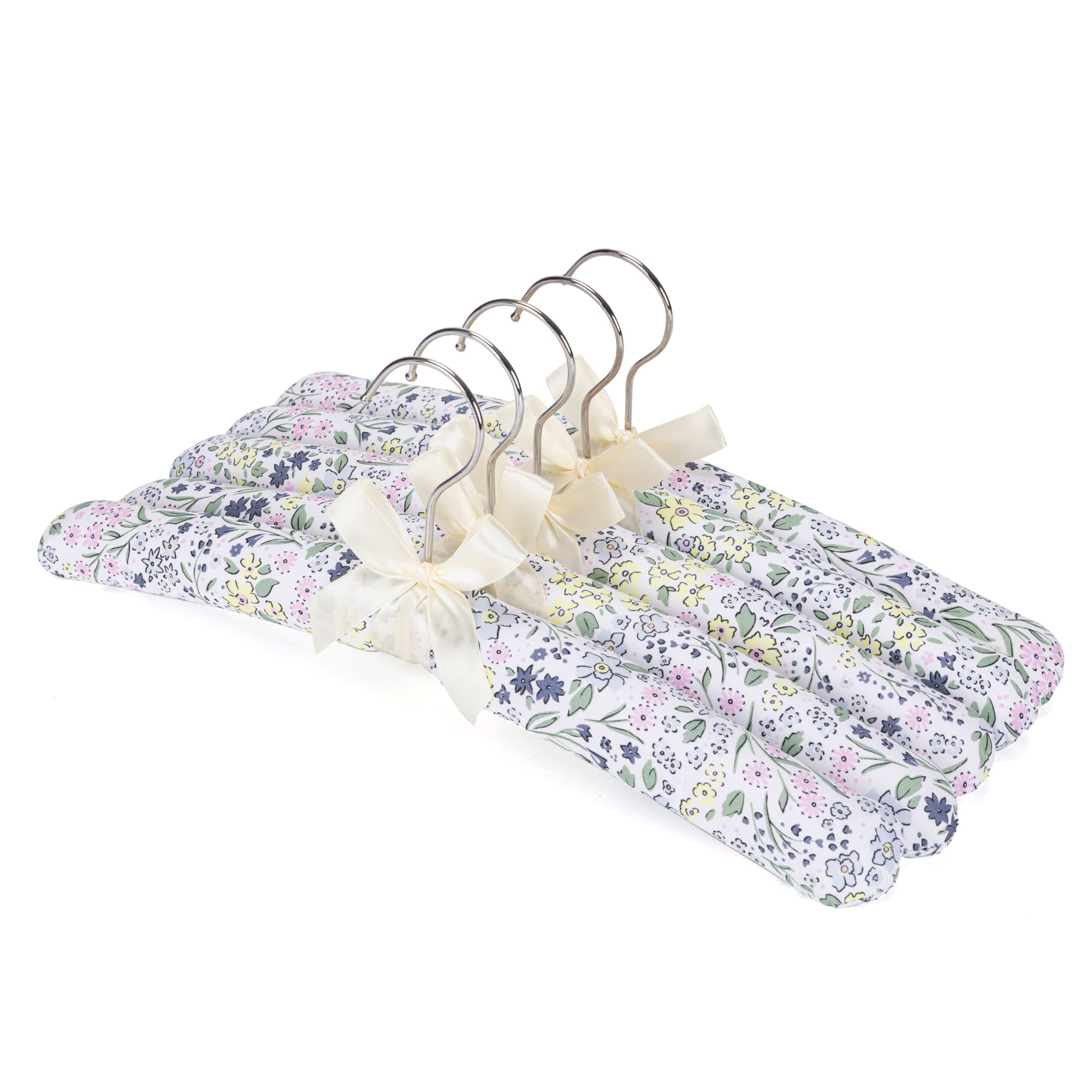 NEOVIVA Adults Clothes Hangers, Floral White
