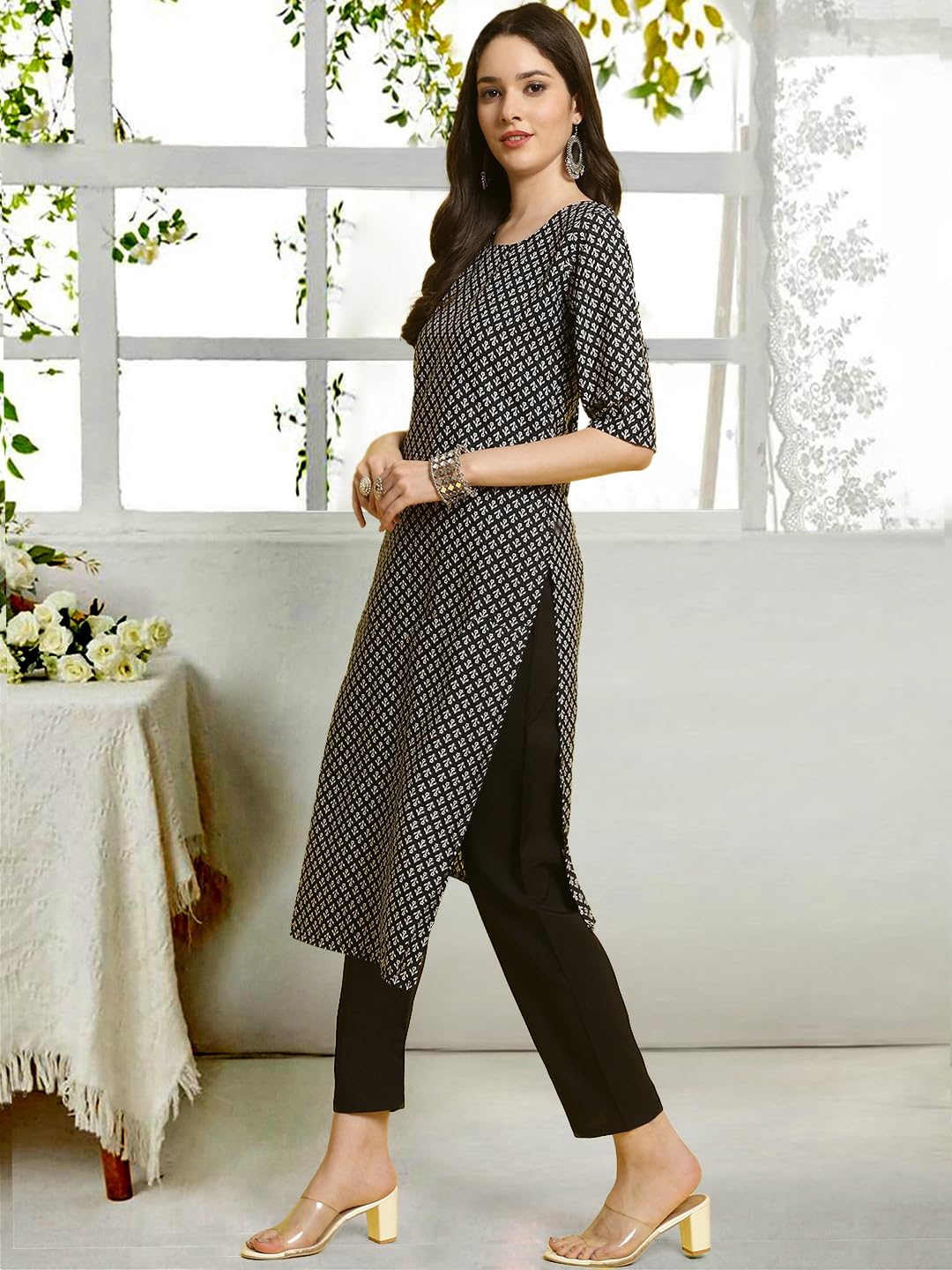 Tee Projekt Straight Kurta & Pant For Women Ethnic Kurta Set For Women (Pack Of 2)