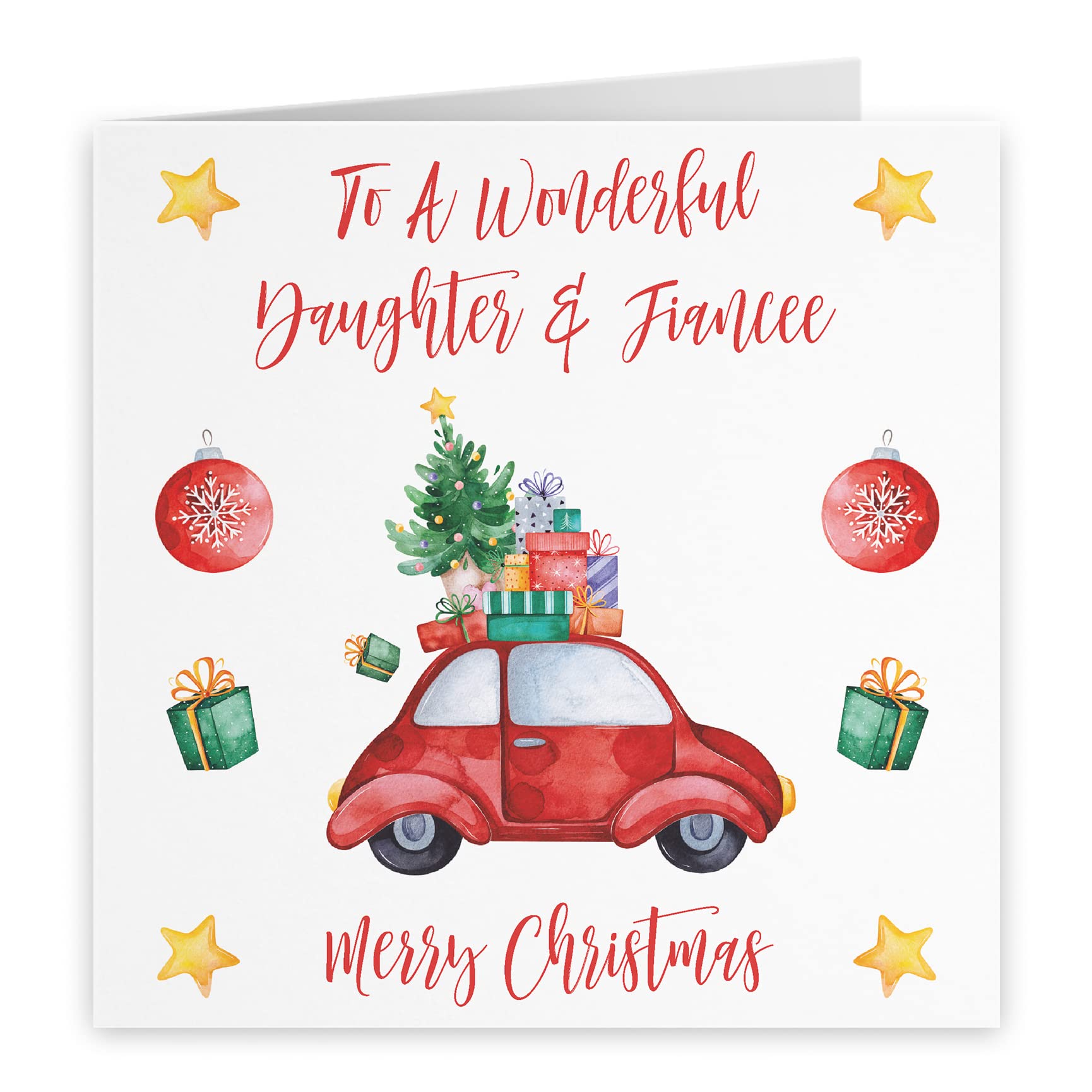 Hunts England, Daughter And Fiancee Christmas Card, To A Wonderful Daughter & Fiancee, Merry Christmas - Image 2
