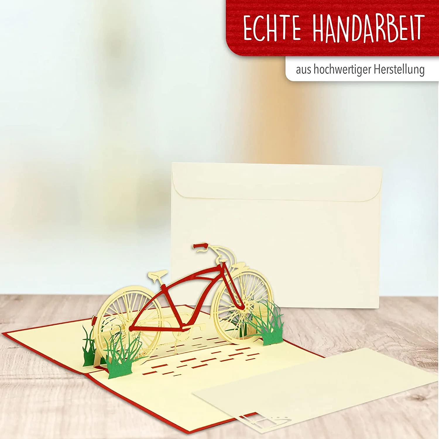 Pop-Up-Grußkarte 'Abenteuer Fahrrad' - Für Naturliebhaber, Geburtstag, Dankeschön, Outdoor