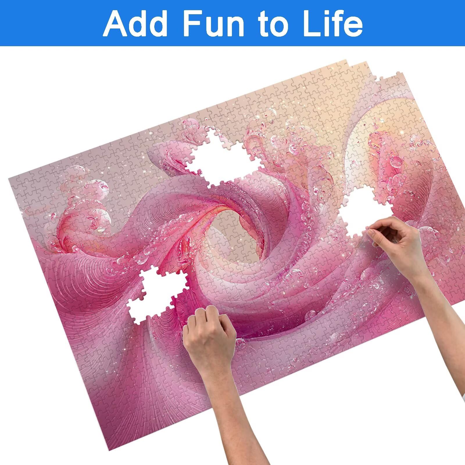 Puzzle 3000 Pezzi Rosa, Puzzle Astratto 3000 Pezzi Arte per Adulti e Bambini, Misura: 122x81 cm, Puzzles Legno per Adulti con Squisita Scatola di Imballaggio, Idea Regalo Donna, Regalo Uomo, -7811
