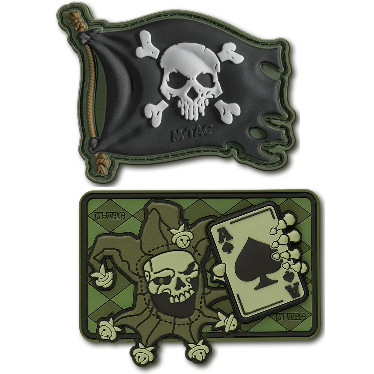 Amazon.com: M-Tac Morale Patch Jolly Roger Pirate Flag + Joker