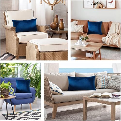 Miniatura 7 de Artscope Fundas de almohada cuadradas de terciopelo de lujo súper suaves, decorativas, fundas de cojín para sofá, dormitorio, decoración de