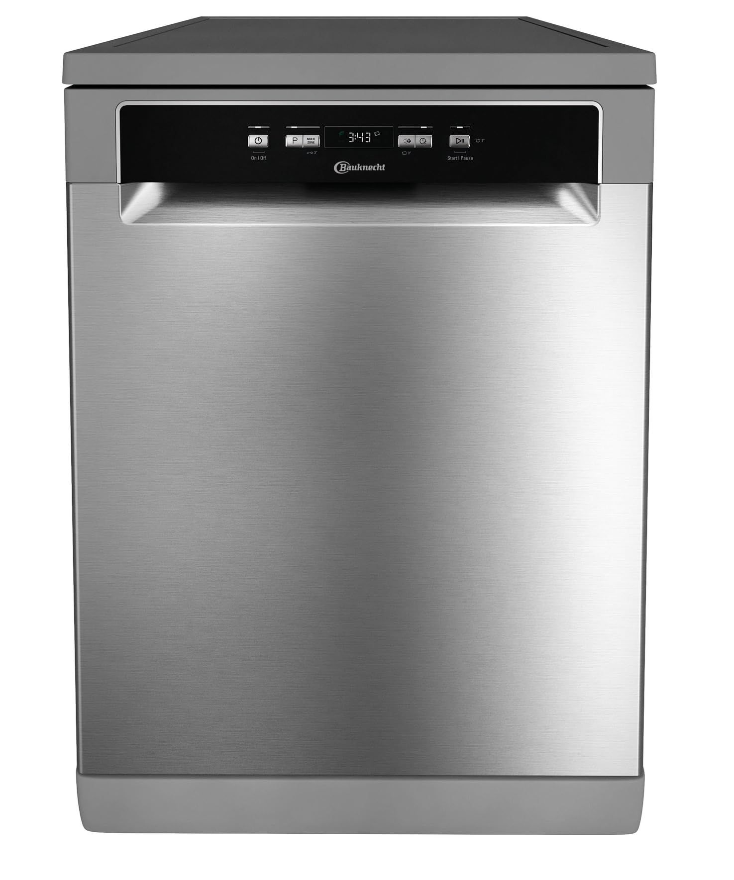 Bauknecht BKSV2 FAN freistehender Geschirrspüler /60 cm/ActiveDry – automatisches Türöffnungssystem/MultiZone – separates Ober- oder Unterkorbspülen/Startzeitvorwahl/Vollwasserschutz/Edelstahl