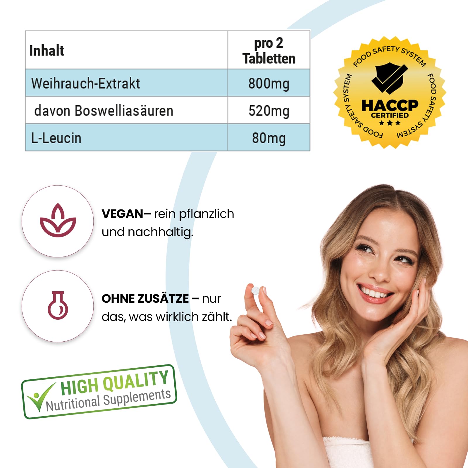 Weihrauch 400mg Tabletten - 240 Tabletten - Boswellia serrata - Hochdosiert - Vegan | Qualität aus Deutschland von ViVe Supplements