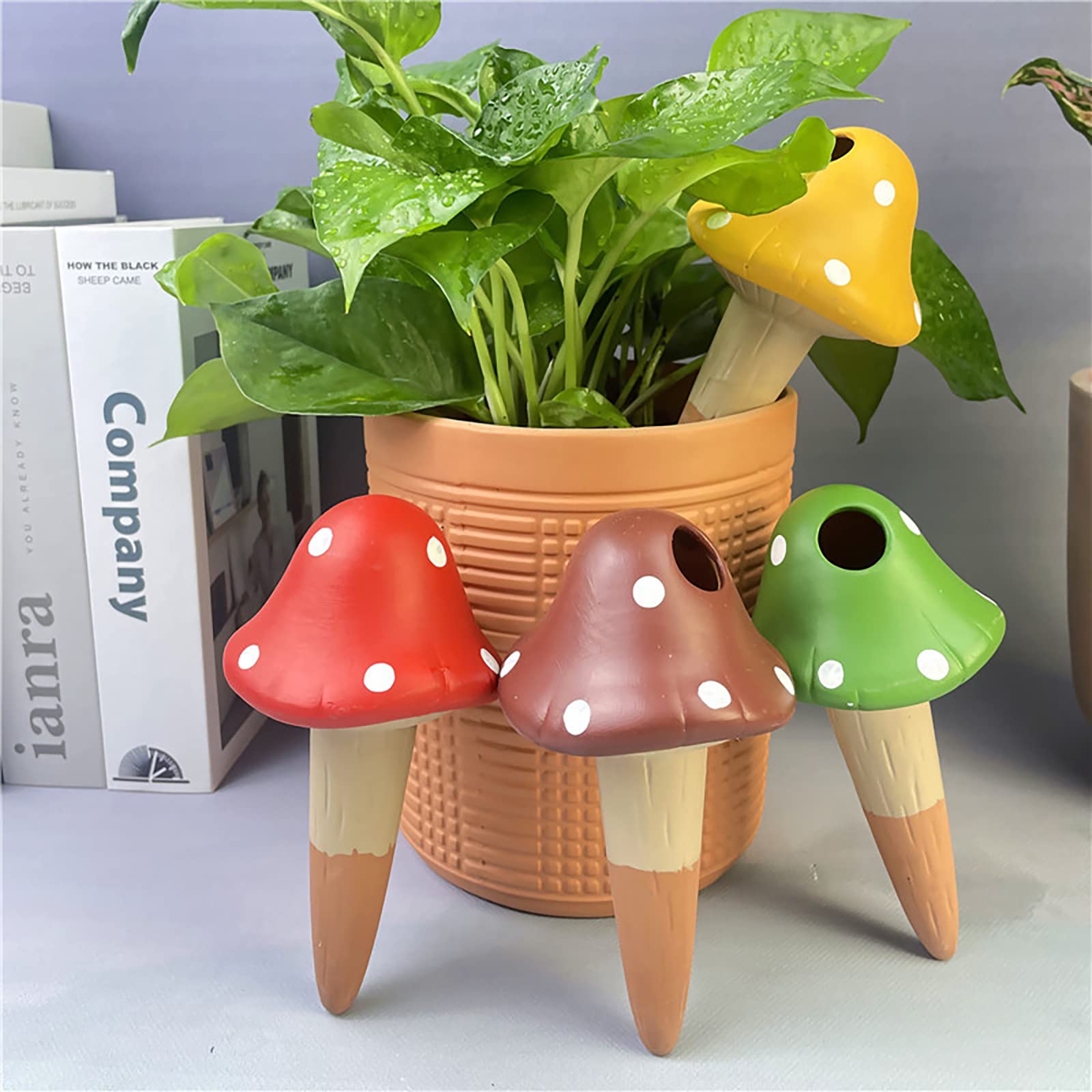 Oyas à Planter en Terre Cuite, Arrosage Automatique Goutte à Goutte, Lot de 4 Globes d'arrosage pour Plantes Intérieur et Extérieur de Jardin, Un Indispensable pour Passionnés de Jardinage #4