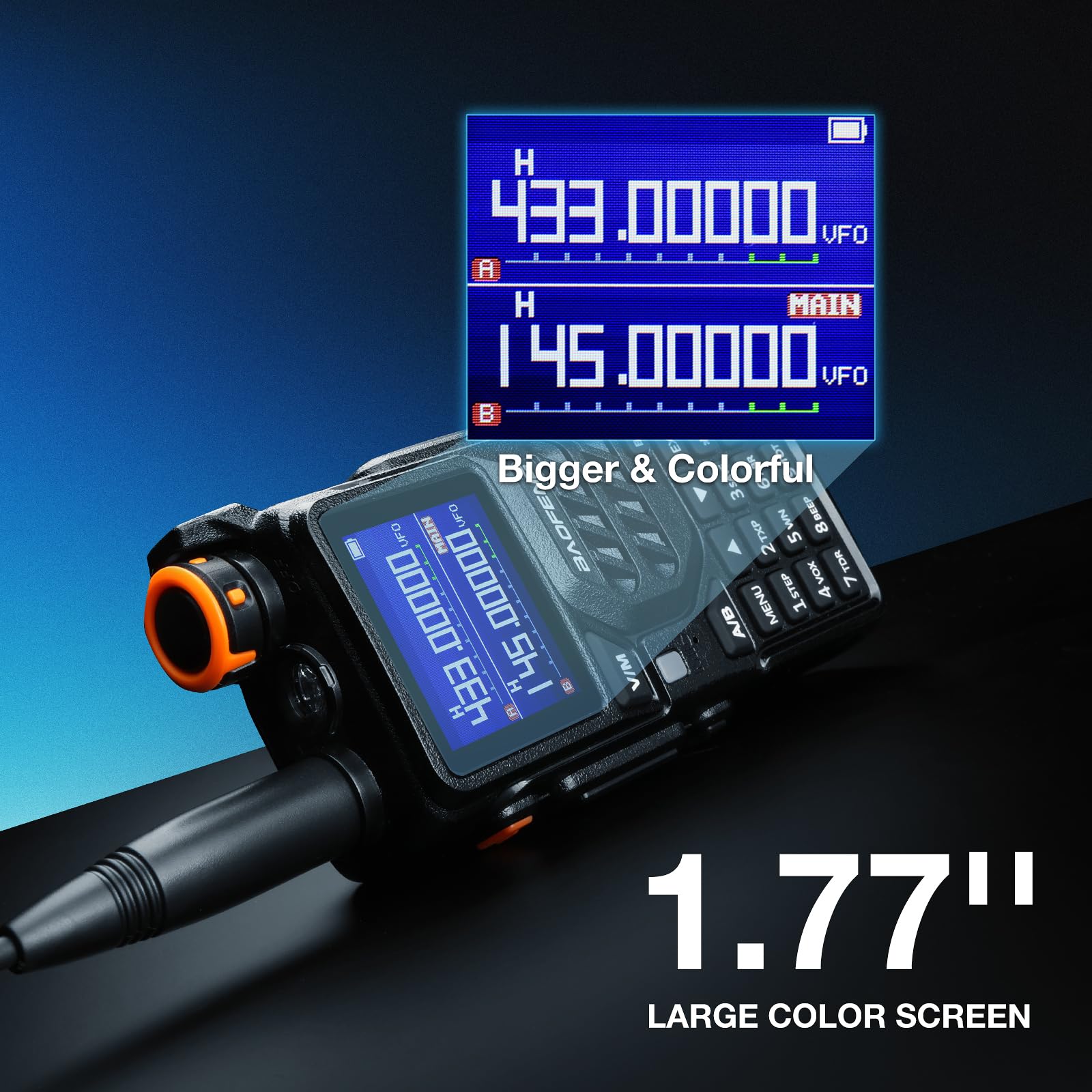 BAOFENG K5PLUS Radio Amateur tri-Bande Longue portée, UHF VHF 1,25 M Radio bidirectionnelle portative 10 W Tri-Power avec Bande aérienne, Batterie 2500 mAh, 999 canaux, Copie de fréquence, brouillage