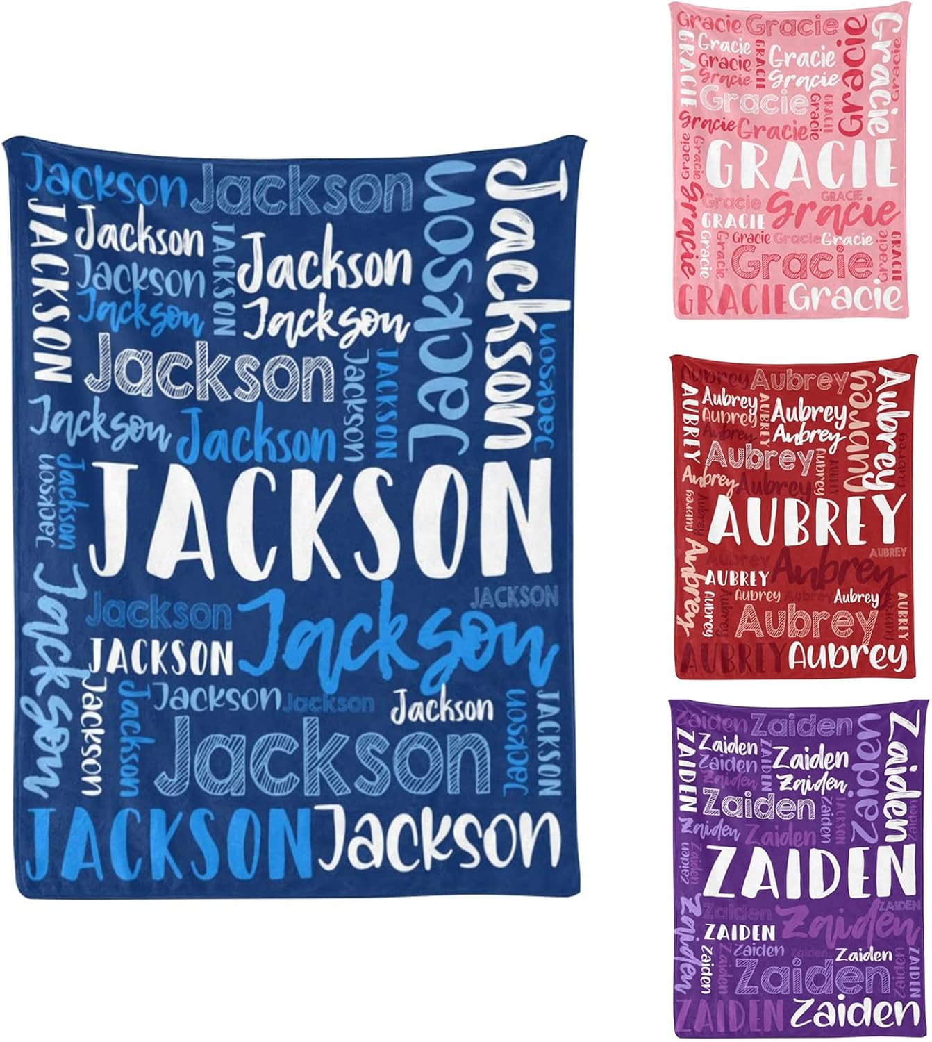 Dr.TOUGH Personalized Blankets for Kids, Name Blankets