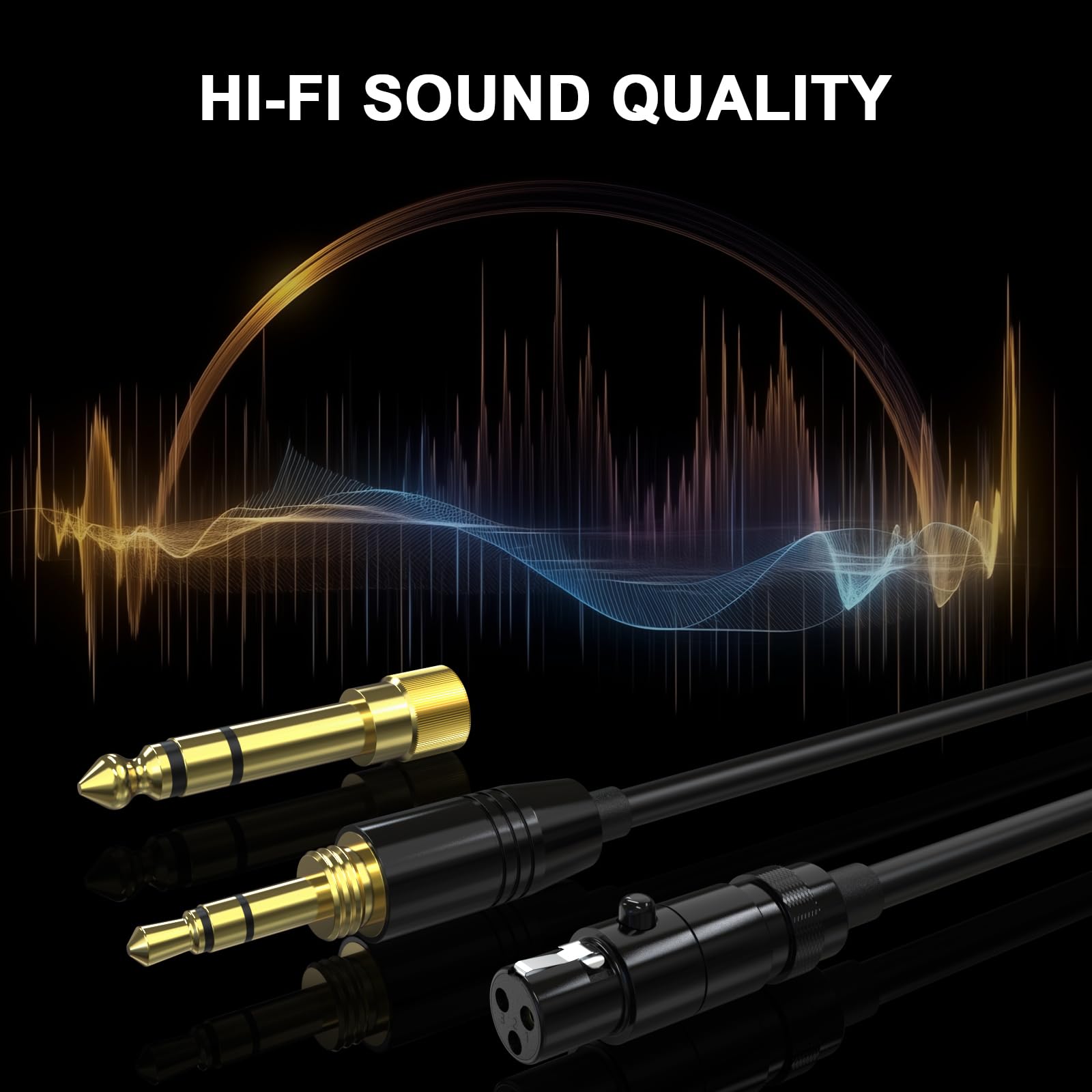 Replacement Audio Upgrade Cable 4.6-13.4ft for Beyerdynamic DT 1990 Pro, DT 1770, DT770 X, DT 900 X, for AKG Q701, K240, K702 - Image 4