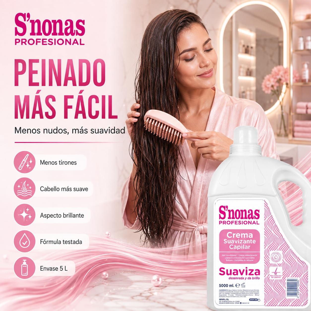 Balsamo per tutti i tipi di capelli, 10 litri — lascia i capelli curati, luminosi, setosi e idratati.