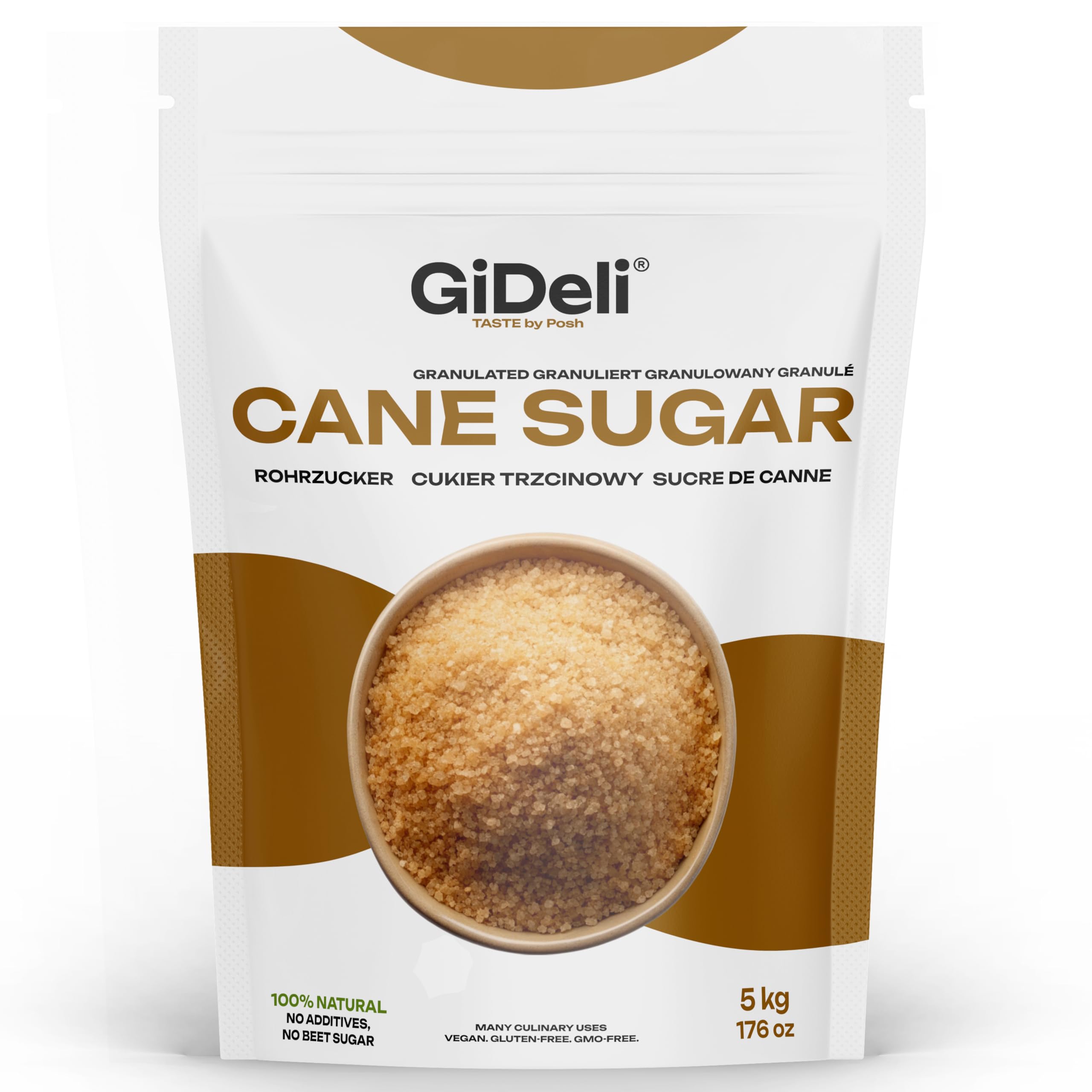 GiDeli rohrzucker 5 kg unraffiniert