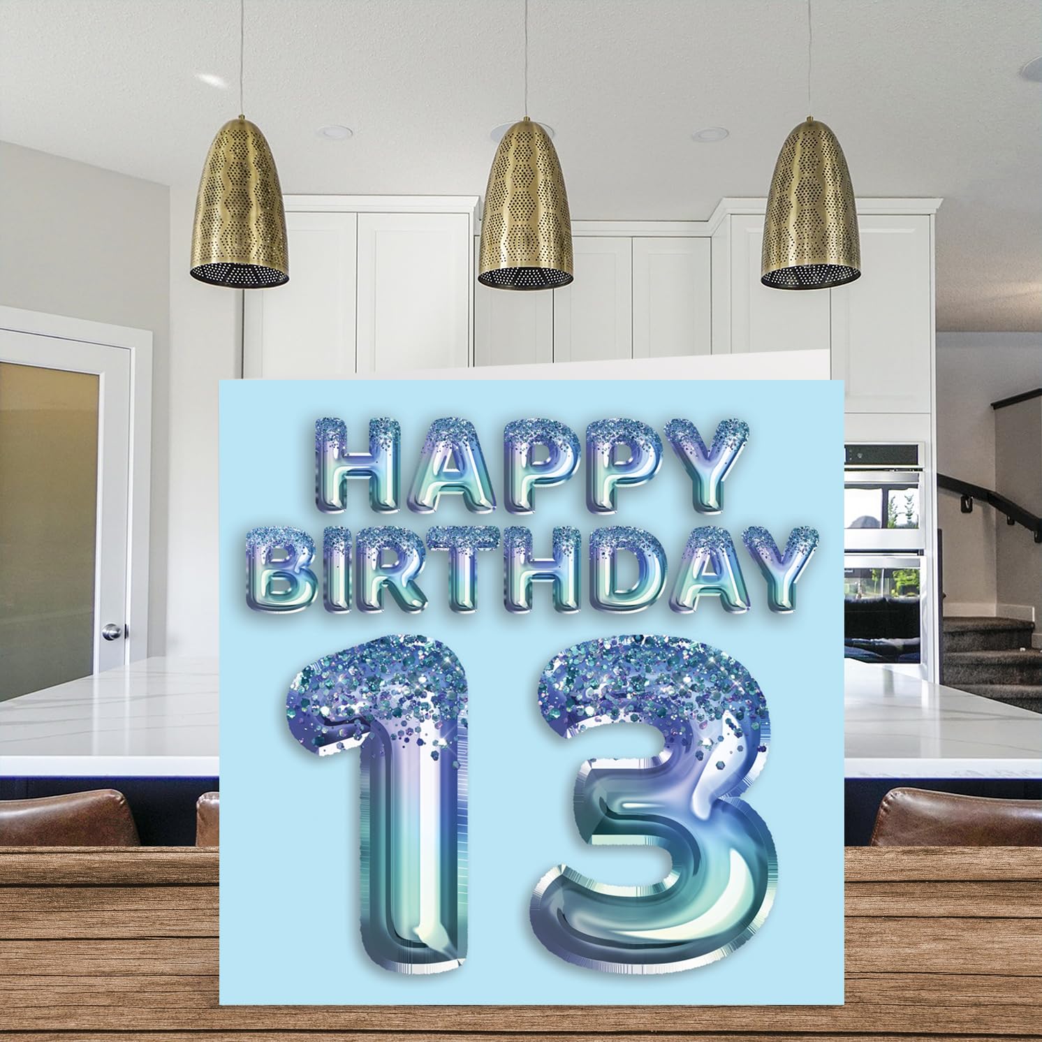 ICG Geburtstagskarte Zum 13. Geburtstag Für Enkelsohn 2012 – Mit Ballons, Kuchen & 2012-Fakten