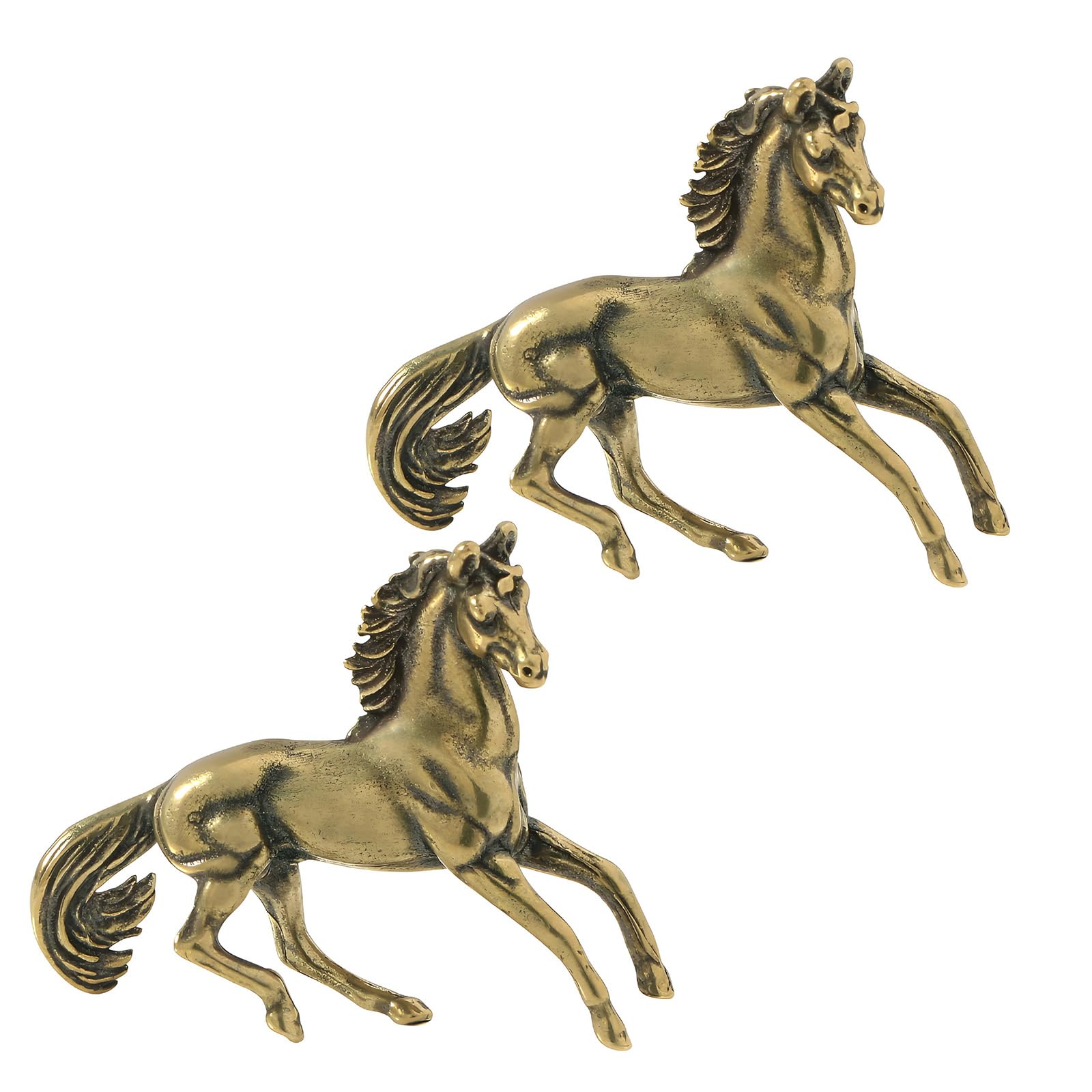 alloneslife Metal Running Horse Statue Fengshui Home Decorations for Living Room Horse Figurines Collectibles Figurine Decors Gift Collectible Figurines
