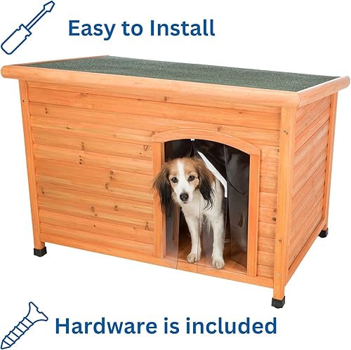 Miniatura 4 de Solapa para puerta de perro de vinilo Trixie, se ajusta a una abertura de 12 x 15.75-pulgadas para casa de madera para perros, cortina de repuesto