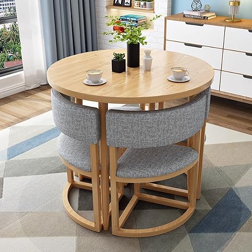 Miniatura 14 de YVYKFZD Round Conference Table, Small Office Reception Room Club Table, Business Conference Room Table and Chair, Simple Kitchen Dining Table Set