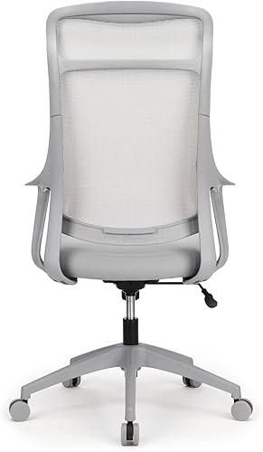 Miniatura 6 de Realspace Lenzer - Silla de oficina de malla con respaldo alto, gris, compatible con BIFMA