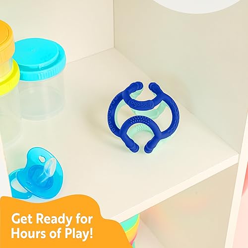 Miniatura 5 de OgoBolli - Anillo mordedor de goma con textura para bebés y niños pequeños, elástico, suave y no tóxico, silicona para niños y niñas a partir de 6