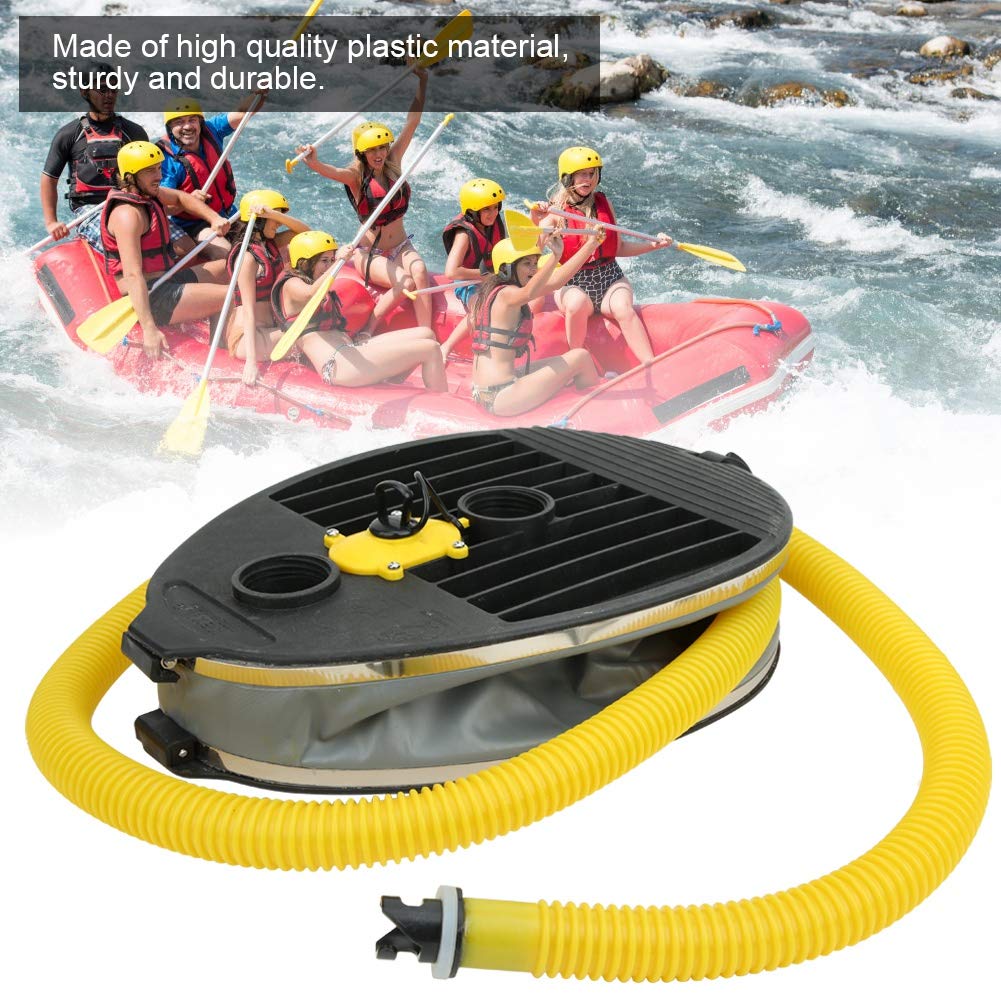CHENGGONG Pompa ad aria gonfiabile, Pompa a pedale per barca, portatile, per canoa giocattoli, palloncini, kayak, zattera in gomma