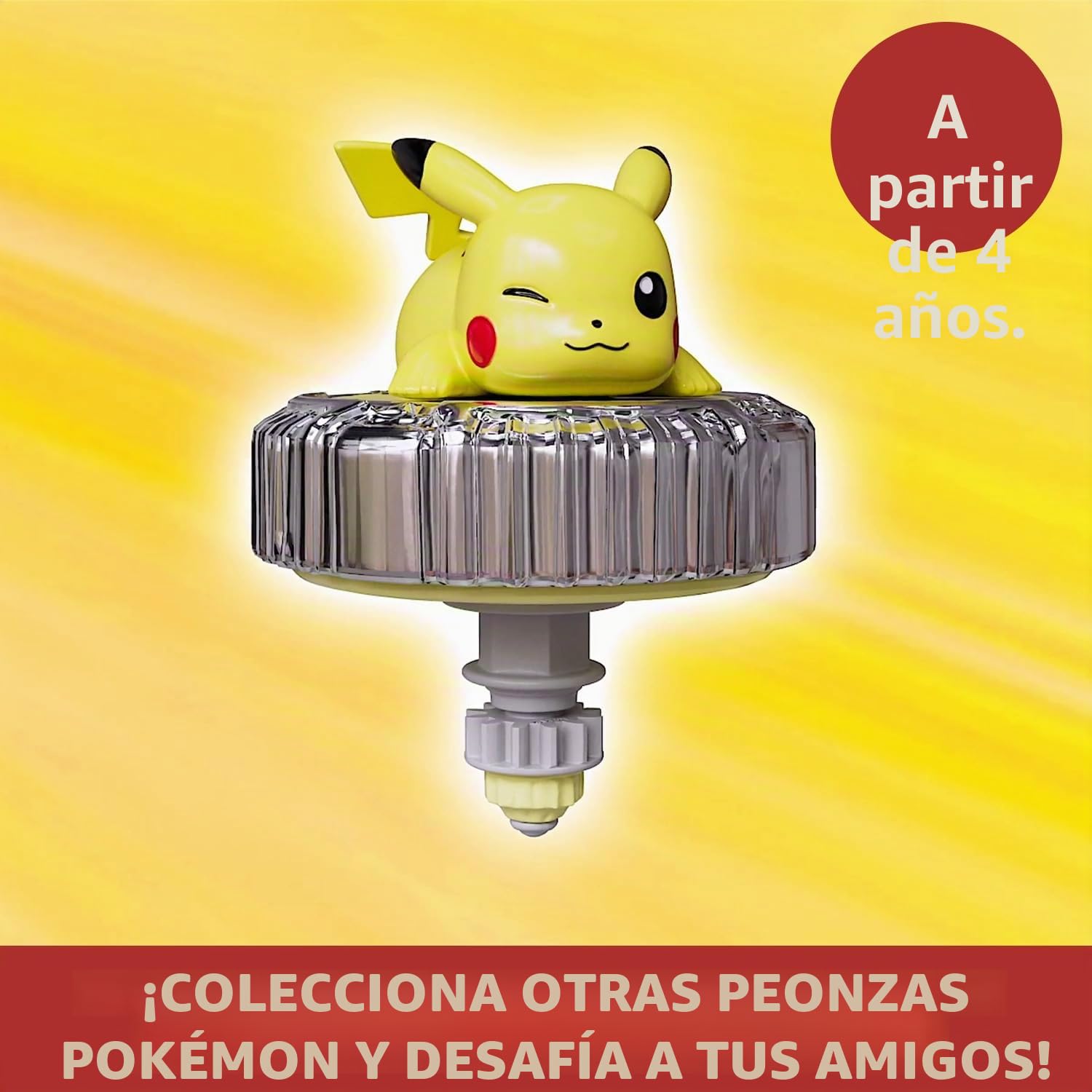 Bandai Pokémon - Pack Arena + 2 Spinners - Arena con Lanzadores y Peonzas Pikachu y Mew - Juego de Combate para Varios Jugadores - Juguete Infantil 4 años y +