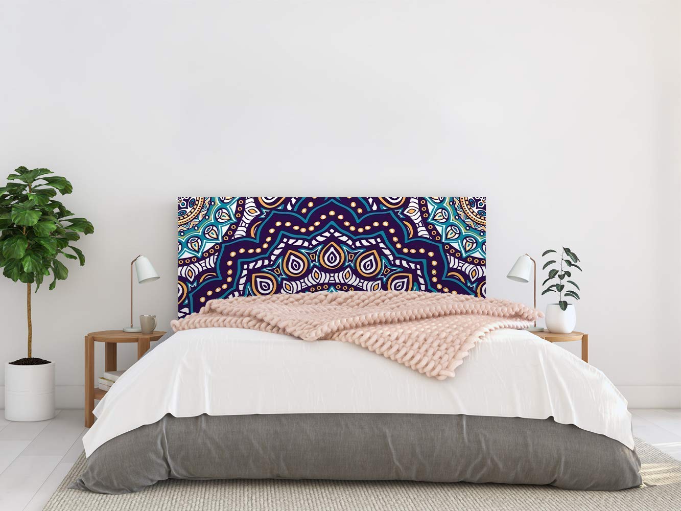 Oedim Cabecero Cama PVC Mandala 150x60cm | Disponible en Varias Medidas | Cabecero Ligero, Elegante, Resistente y Económico