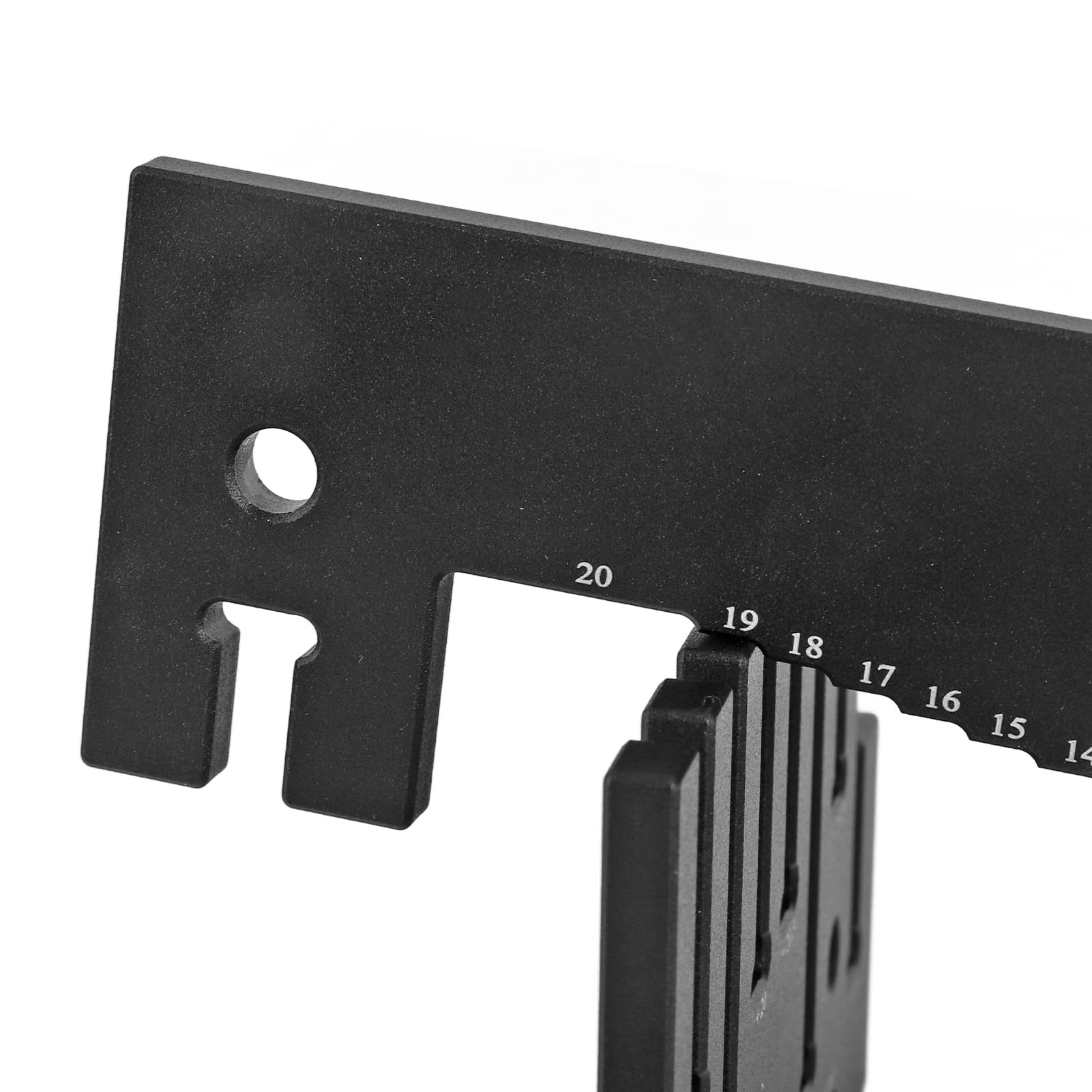Medidor de altura de sierra circular eléctrica, herramienta de medición de altura industrial, escala tallada para medición precisa, medidor de aleación de aluminio con soportes (Métrico 16CM)