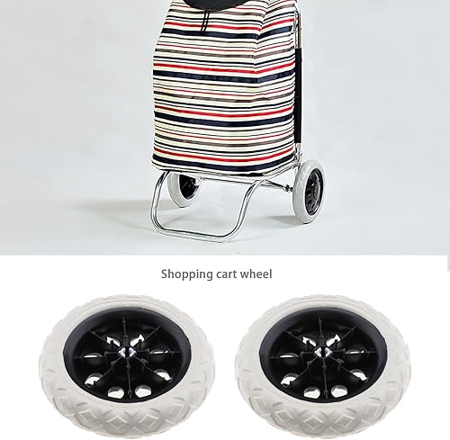 Miniatura 2 de SING F LTD Ruedas de carrito de compras de 6.496 in, ruedas de espuma de núcleo de plástico, para carrito de compras, carrito de equipaje de viaje,