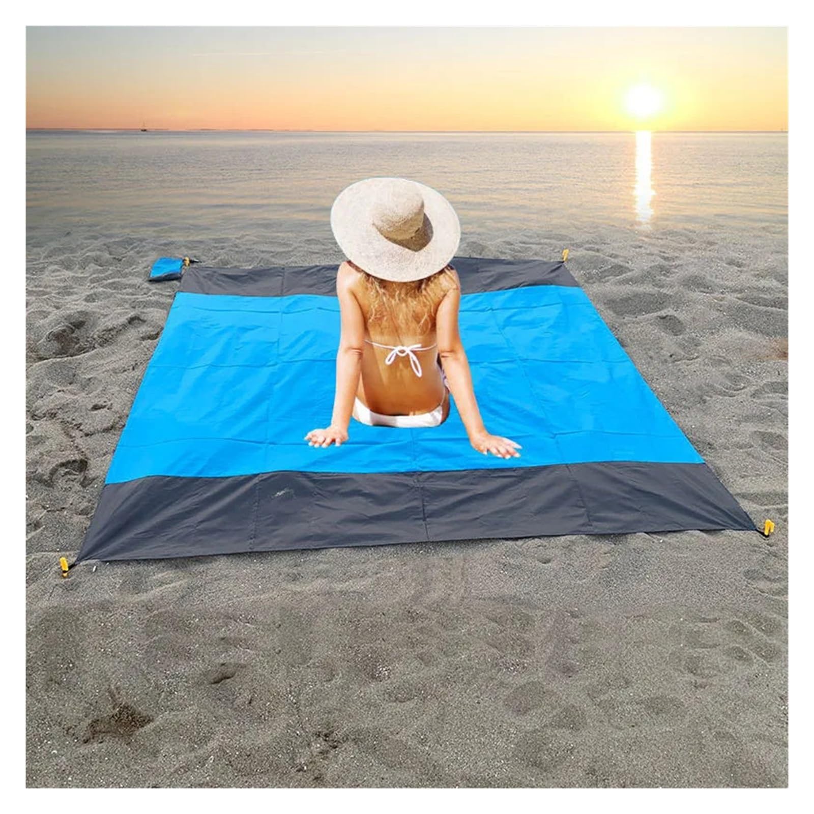 Tapis De Pique Nique Tapis de Plage Pliable imperméable 2 x 2,1 m(Style 11,200cm x 210cm)