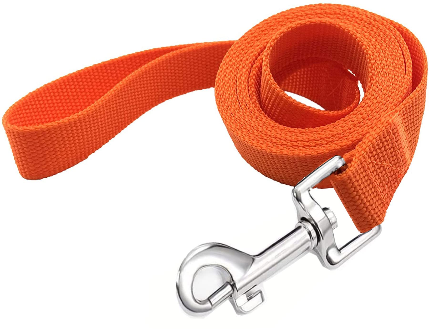 TAIAN Correa para Perros de Nailon Resistente de 1,2 m, para Perros pequeños, medianos y Grandes (1,9 cm x 1,5 m, Naranja)