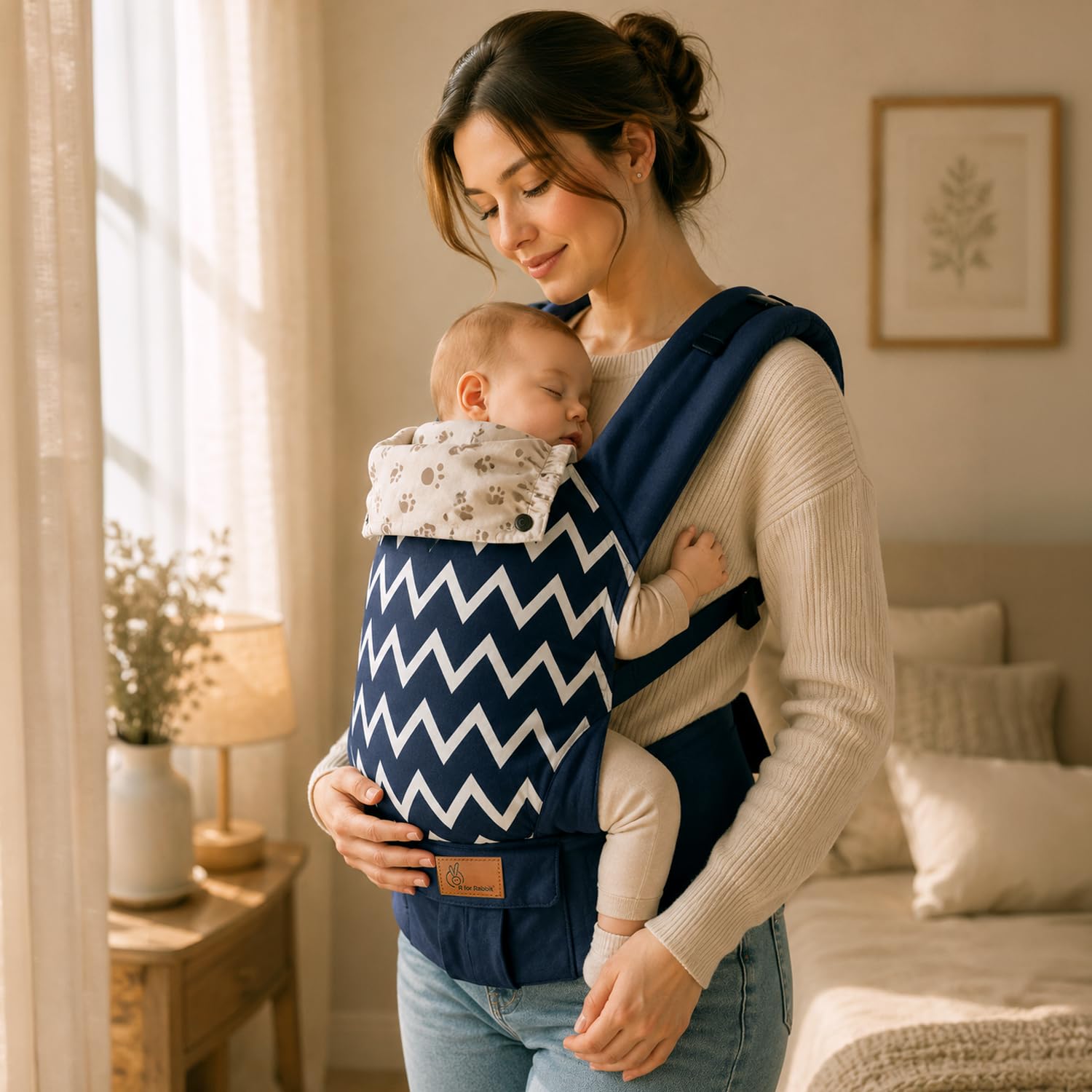 R for Rabbit Hug Me Ergo Baby Carrier for New Born Front and Back Carry Position Adjustable Belt Ergonomic Kangaroo Bags for 4 Months to 2 Years Kids Upto 15 Kg (Blue)-picture-34