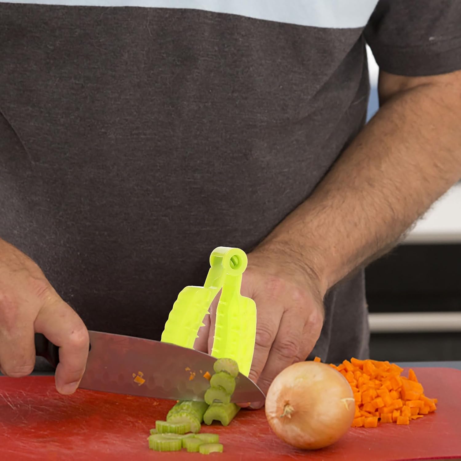 2pcs Kitchen Finger Guards for Cutting, Plastic Reusable Protector image 5