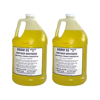 Gallon Kit for Auto Oiler Paper Shredders | 2 Gallons of Whitaker Brothers Shredder Oil Screw-on Bracket