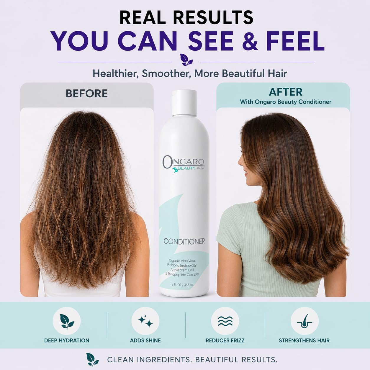 Ongaro Organic Aloe Vera Hair Conditioner | Hydrated, Softer Healthier Hair image 4