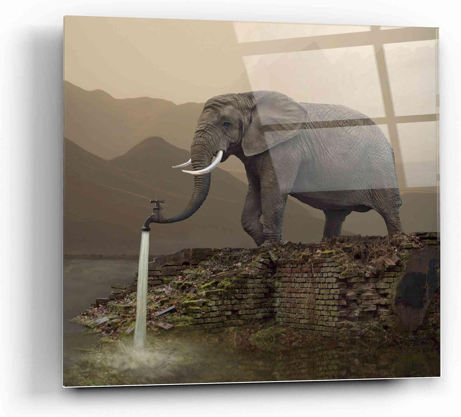 Epic Art 'Hydrant' by Dariusz Klimczak, Acrylic Glass Wall Art, 12"x12"