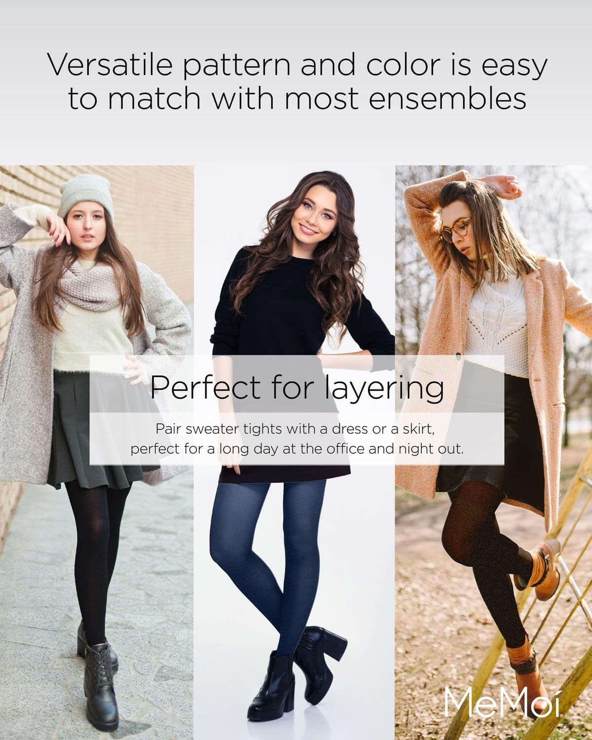 MeMoi Boston Ribbed Cotton Tights for Women, Cozy and Warm Durable Sweater Tights - Sizes Small to Queen 2 - Image 4