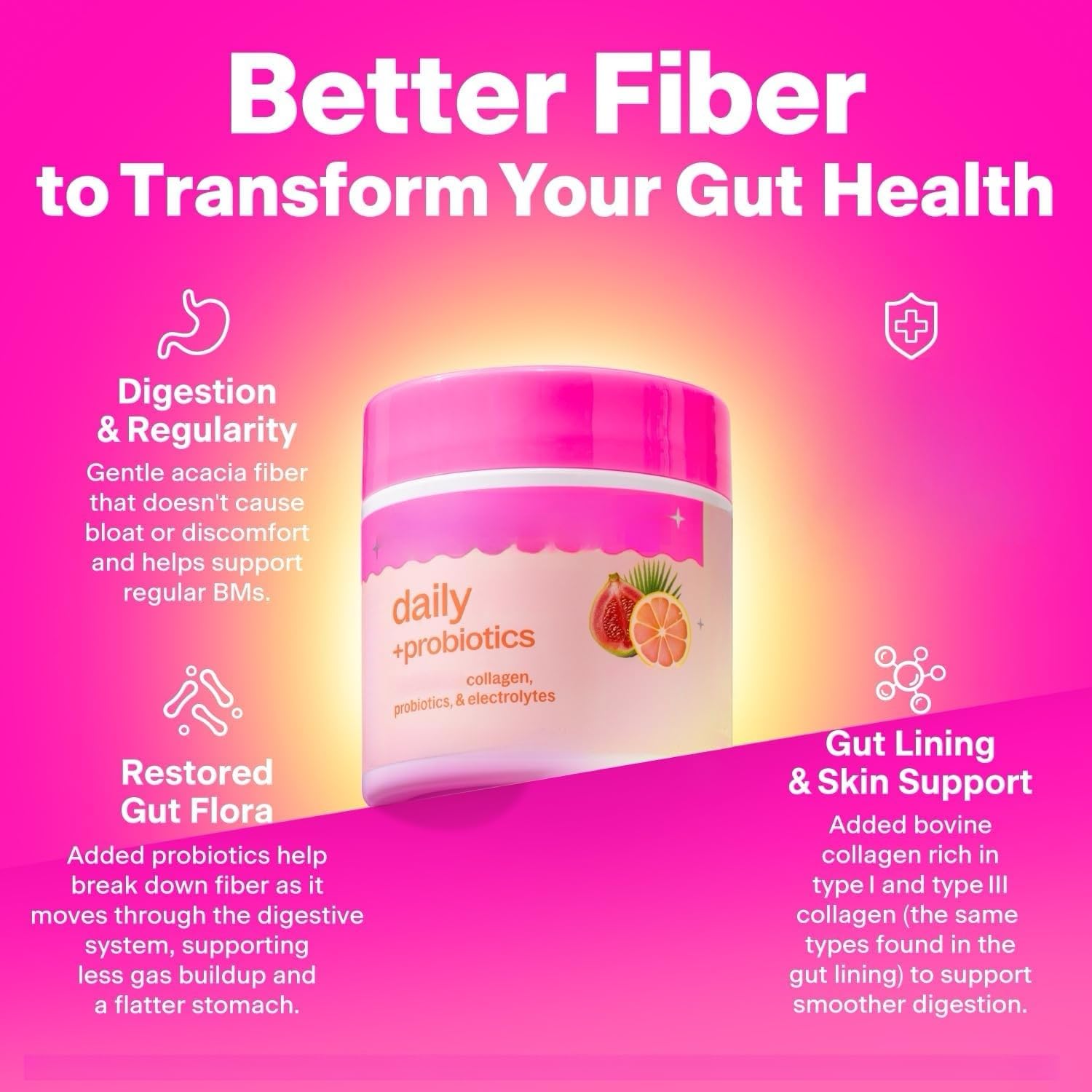 Daily Probiotics: supportano la digestione, il gonfiore e l'intestino | Supporta l'equilibrio idrico e l'energia, riduce l'infiammazione e migliora l'assorbimento dei nutrienti