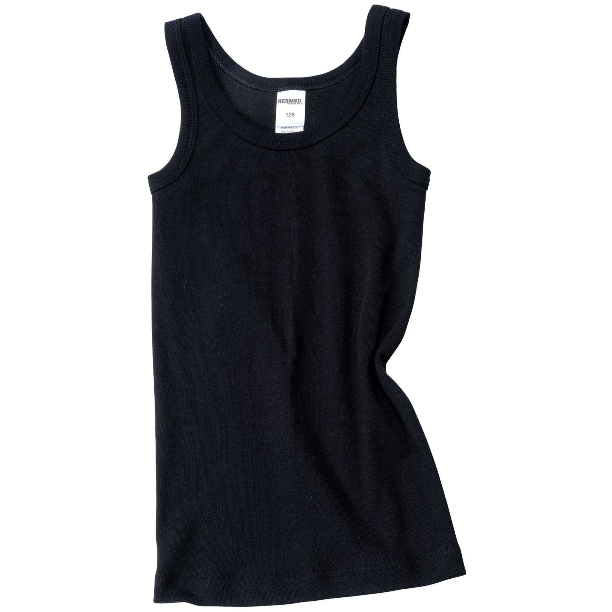 HERMKO 2800 - Lot de 4 Maillot de Corps Garçon en 100% Coton Biologique, Soumis au contrôle des substances nocives