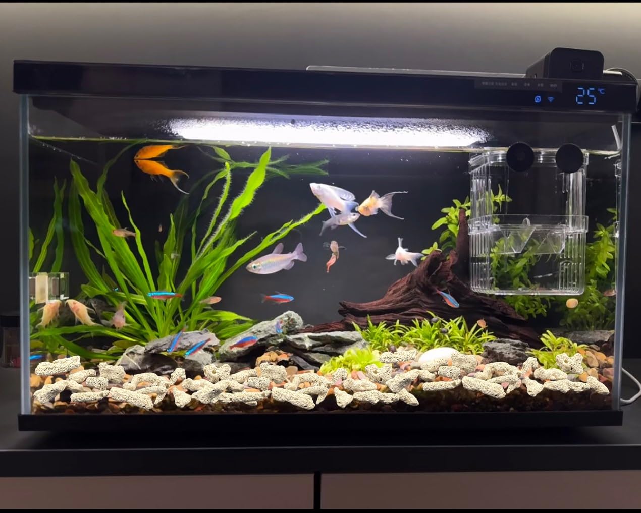 Filtro de coral triturado para acuario, tanque de peces de coral triturado para acuario de agua dulce, filtro biológico para acuarios, bolsa de medios, filtro reutilizable para acuario