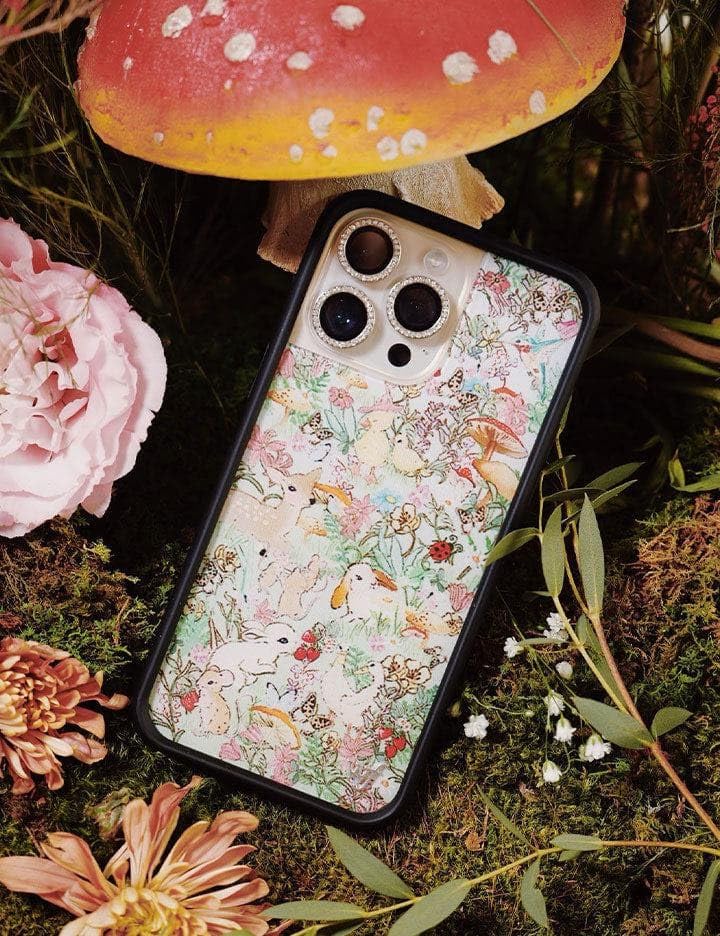 Image of Wildflower Cases - Compatible with iPhone 16 | Protective Black Bumper, 6.5ft Drop Test Certified, Small Business | Green Forrest Baby Animals Aesthetic Cute Trendy | Collab - Taylor Giavasis