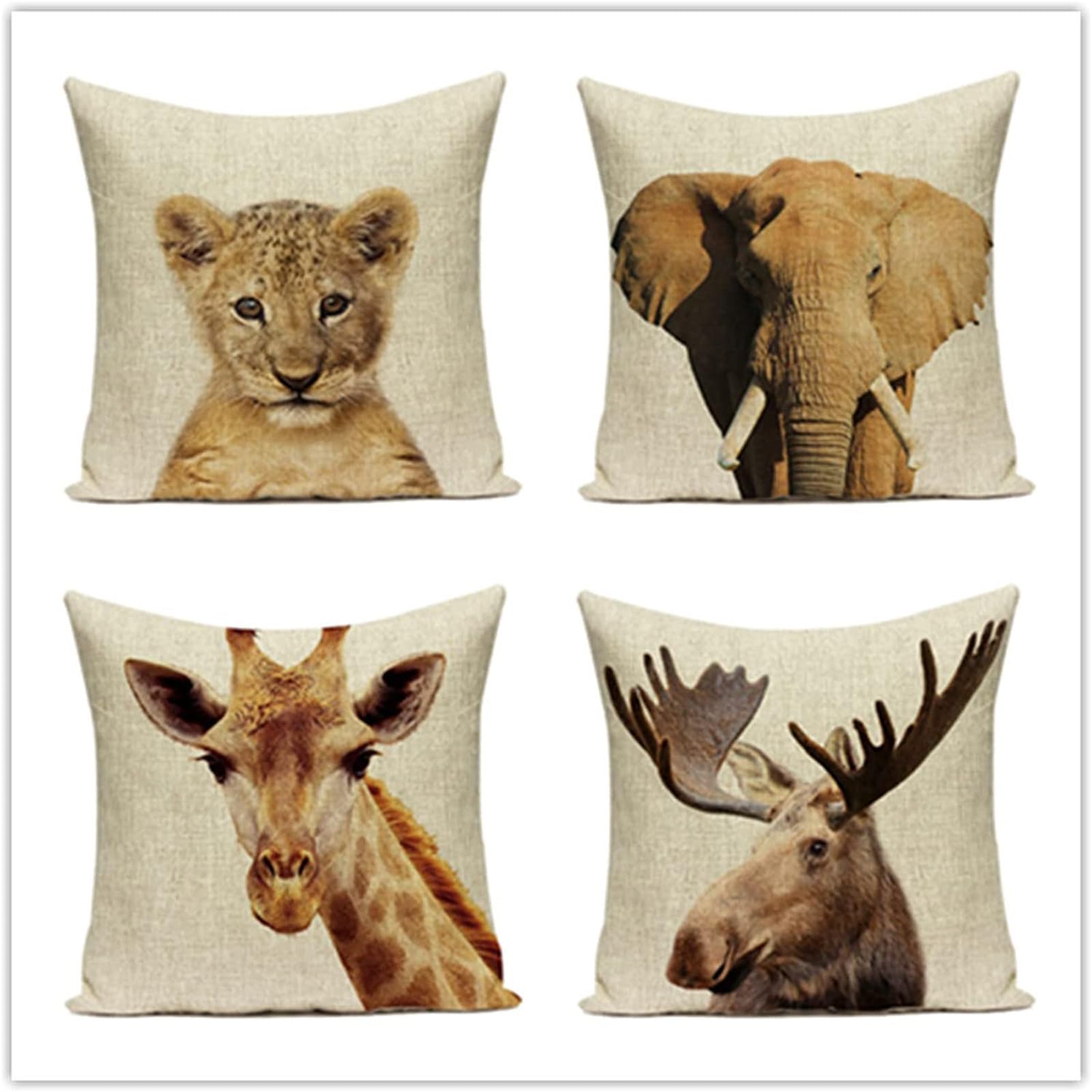 Housses de coussin 80x80cm lin carré taie de décoration haut de gamme