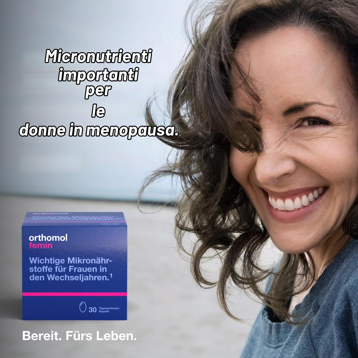 Orthomol Femin - Mikronährstoffe für Frauen in den Wechseljahren - mit Biotin, Selen, Zink, Nachtkerzenöl, Coenzym Q10, 30 pz Porzioni giornaliere