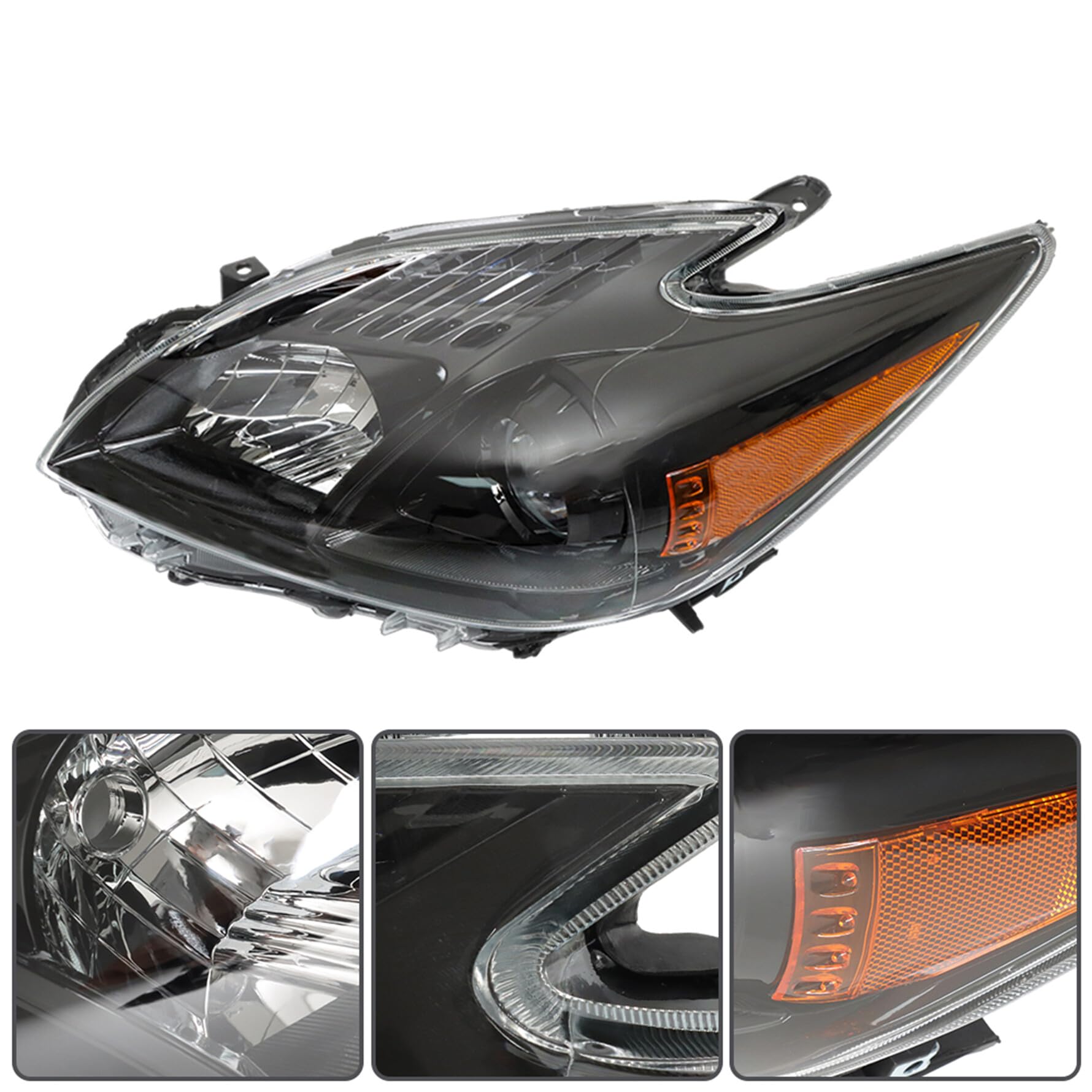 トップス HerPraha litmus For Toyota Prius 2010-2014 Left Side Headlight Lens Cover +