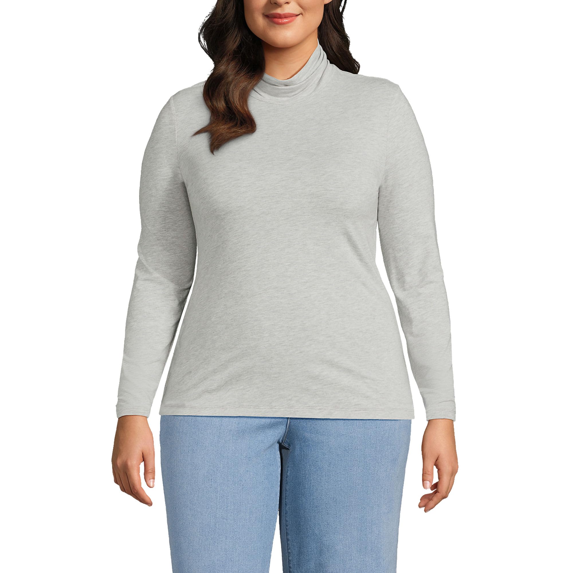 Lands' End Women's Jersey Knit Turtleneck