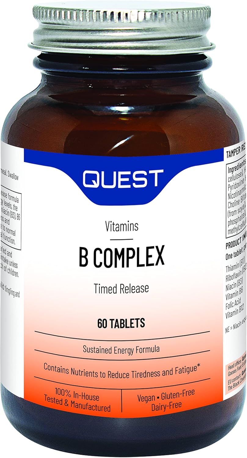Quest B Complex Timed Release (Formerly Mega B-100) 60 Tablets (Pack of 2)