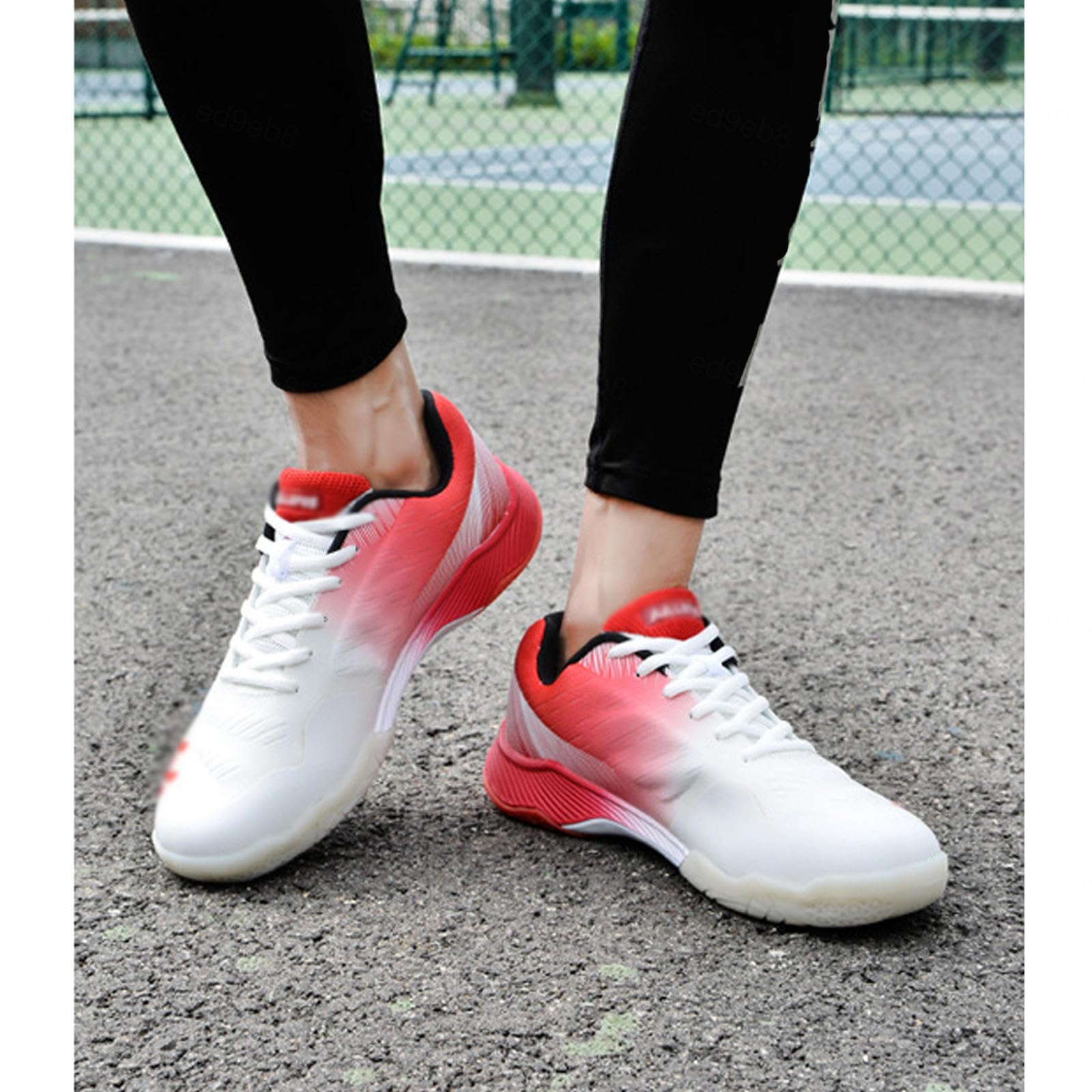 Buty Do Badmintona Dla Dorosłych Mężczyzn Kobiet Lekkie, Oddychające Tenisowe Trampki Do Squasha Extra Wide Do Siatkówki Pickleball, Green, 39 EU