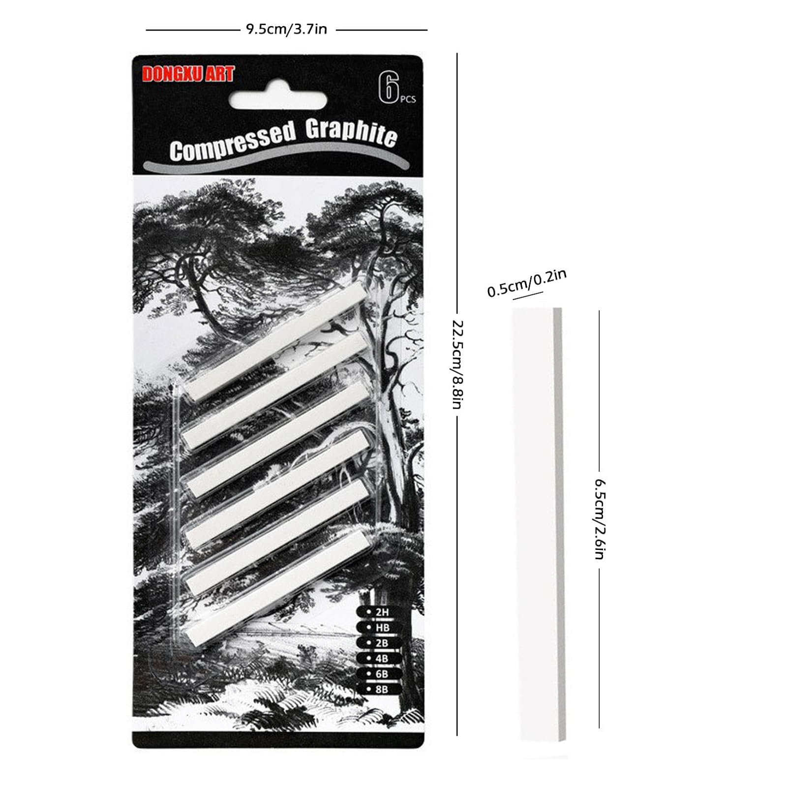 Matite Da Disegno In Grafite - Set 6 Pezzi Quadrati Per Schizzi E Ombreggiature