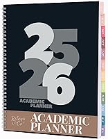 Vista 22 de Rileys Academic Planner 2025-2026, agenda diaria, semanal y mensual, julio de 2025 a junio de 2026, páginas de notas para estudiantes
