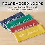 TheraBand Resistance Band Loop Set, Beginner to Advanced Levels for Exercise, Rehab, Physical Therapy, Stretching, & Strength Training